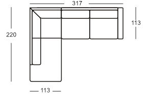 3 zit ottoman links
