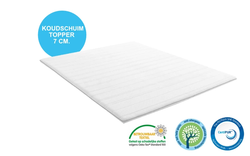 Koudschuim topmatras 7cm